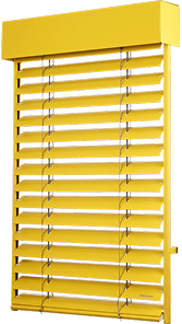 Venkovní žaluzie Cetta 80 – exteriérové žaluzie s lamelami ve tvaru C o šířce 8 cm