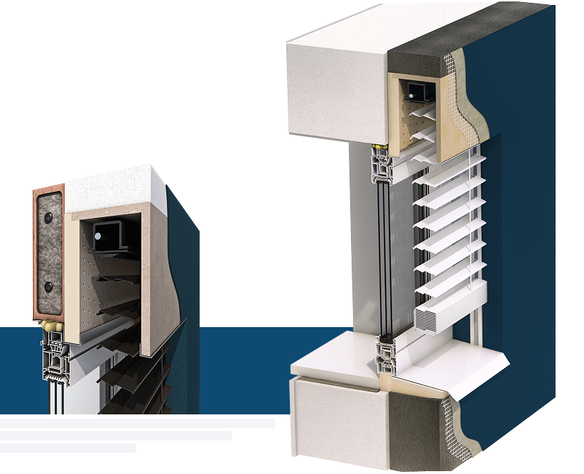 Purenitový box pro montáž venkovních žaluzií v Praze