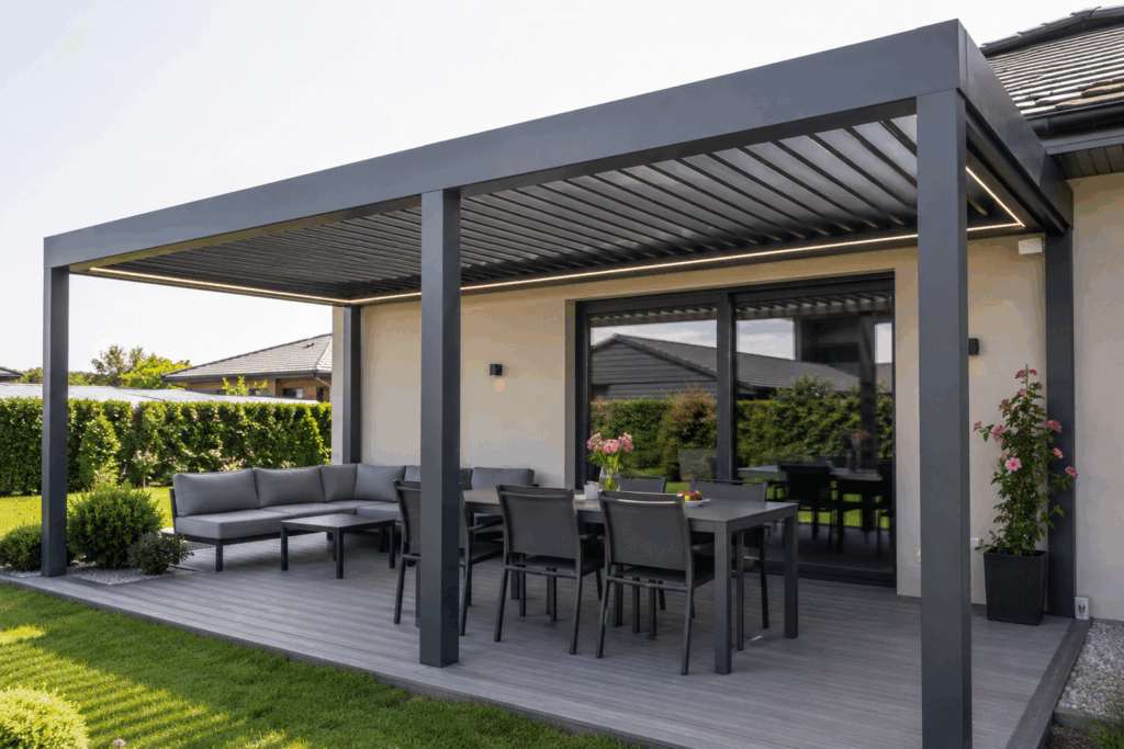 hliníková pergola bioklimatická na terasu