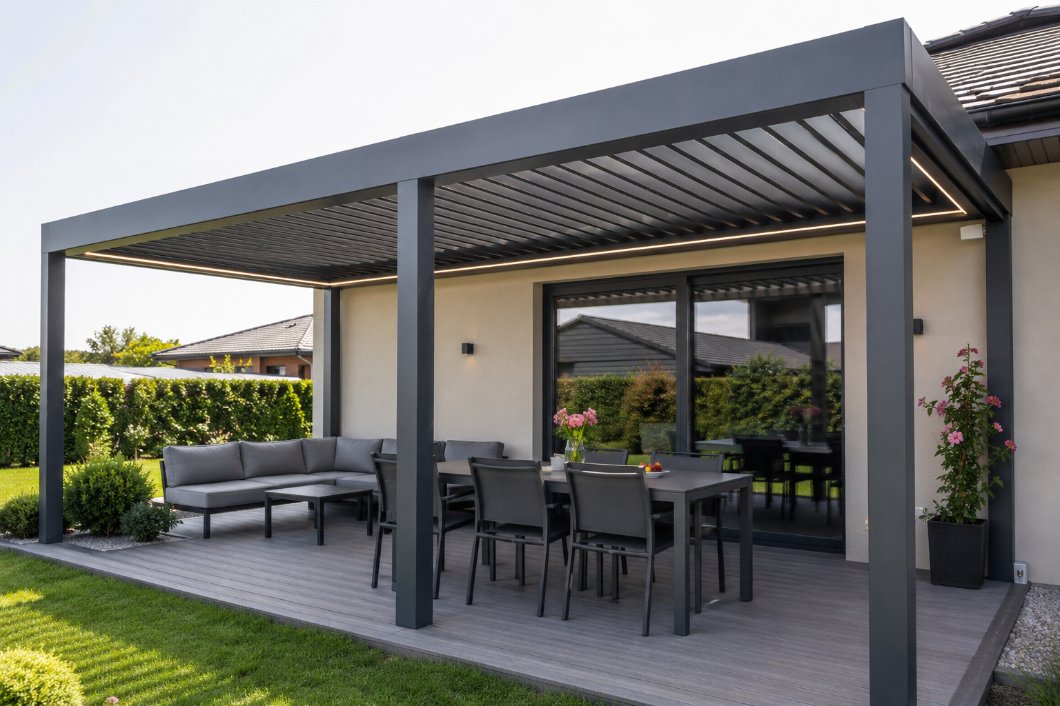 hliníková pergola bioklimatická na terasu